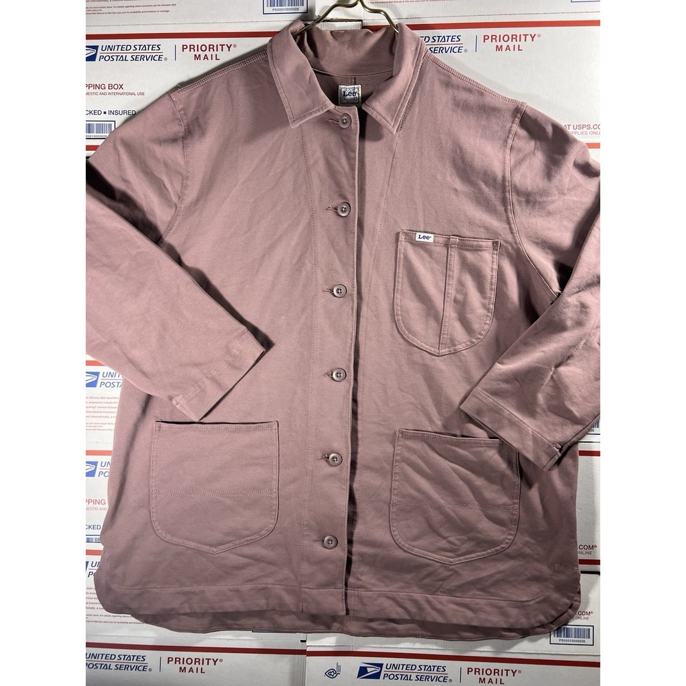 Lee Workwear Jacket Womens XXL‎ Chore Coat Button Up Utility Pockets Casual